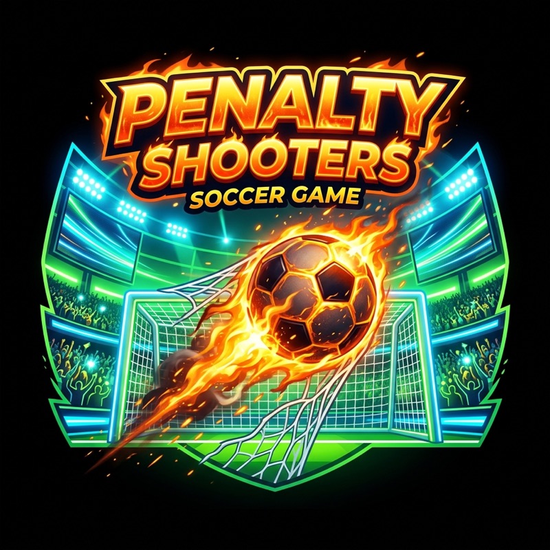 Football player taking a penalty kick under stadium lights